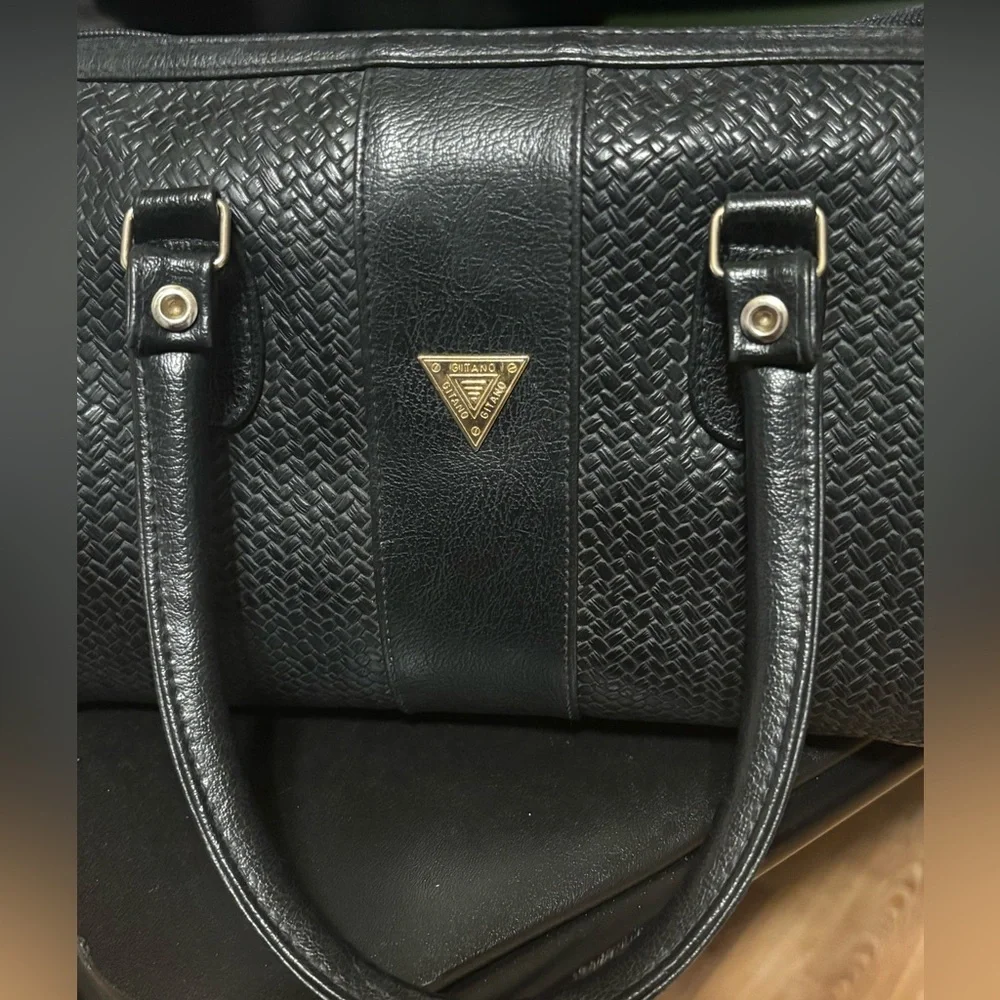 Skandi 90s vintage braided Black Hand Bag Purse whimsigoth dark academia GITANO